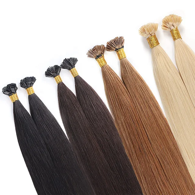 Wholesale Flat Tip Indien Vendors 100% Human Hair Remy Virgin Blonde Flat Tip Hair Extension Straight Flat Tip Hair Extension