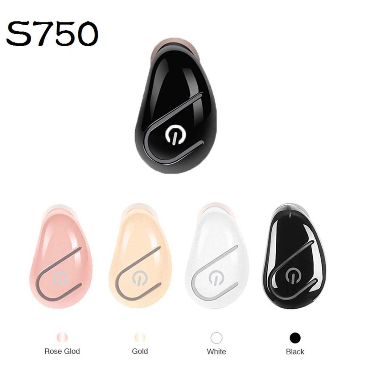 

S750 Wireless BT Earphone Mini Mono Earbuds Single Hidden Business Earpiece Invisible Ear Phones universal