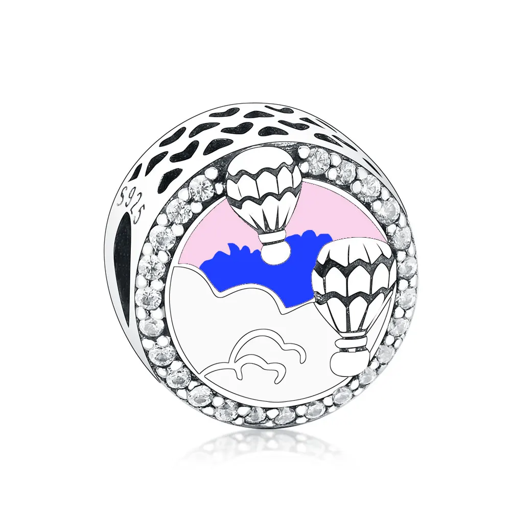 

Wholesale Hot Sale 925 Sterling Silver Clouds Beads Hot Air Balloon Trip Charm Jewelry Making