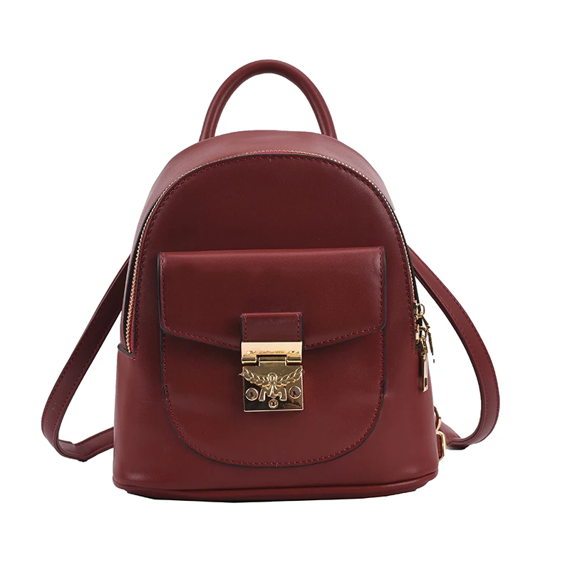 

2022 Designer Custom Women'S High Quality Fashion College Vegan Leather Zipper Backpack In Stock