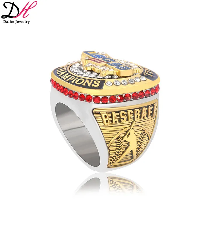 

Custom hip hop logo sports ring design men's diamond custom youth football baseball championship ring, Picture