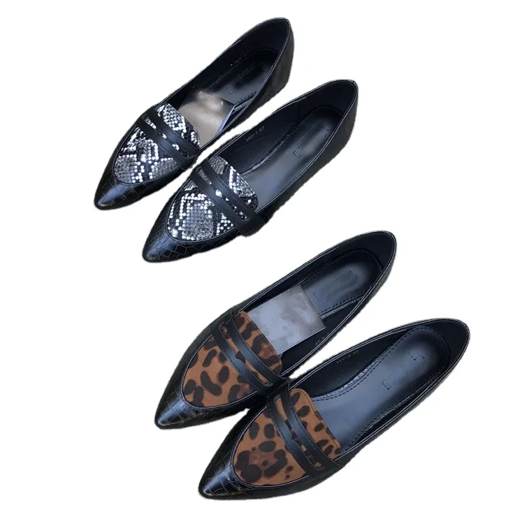 

Ladies simple pointed toe soft comfort flat ballerina shoes, As photo