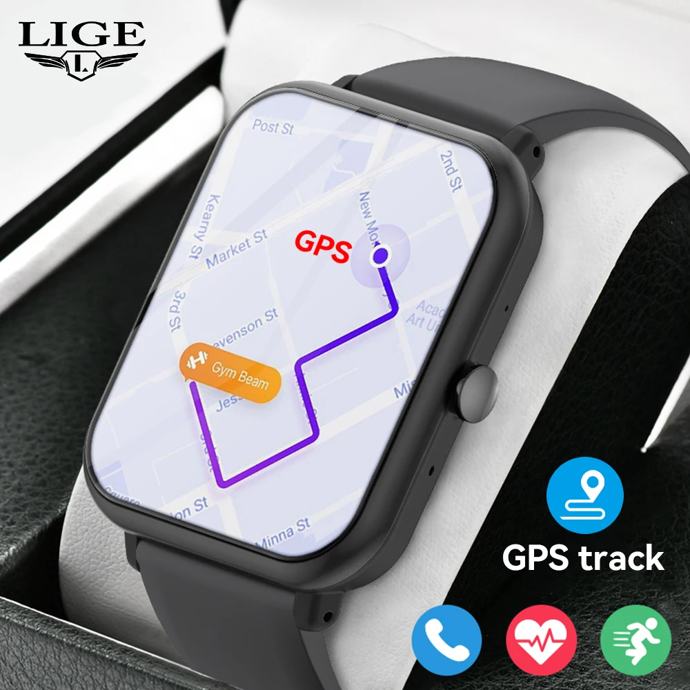 

2023 GPS Track Smart Watch Heart Rate Monitoring BT Call Touch Screen Relogio Inteligente Wireless Charging Smartwatch