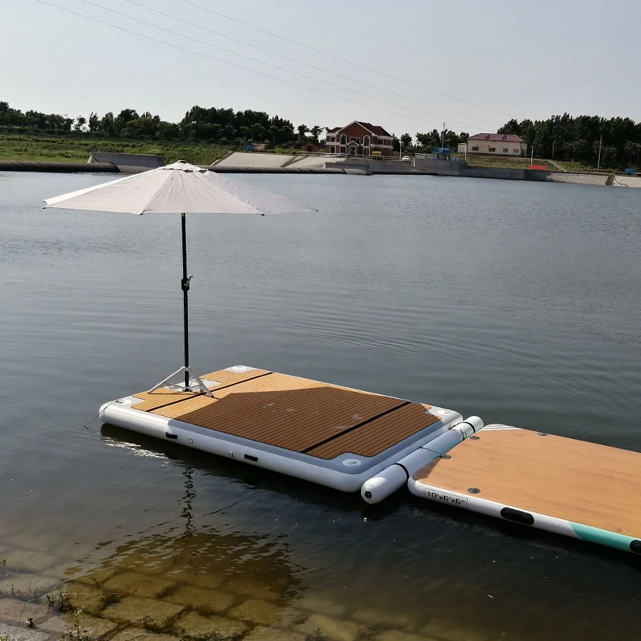 

diy water floating mat using for water sports, Blue/white
