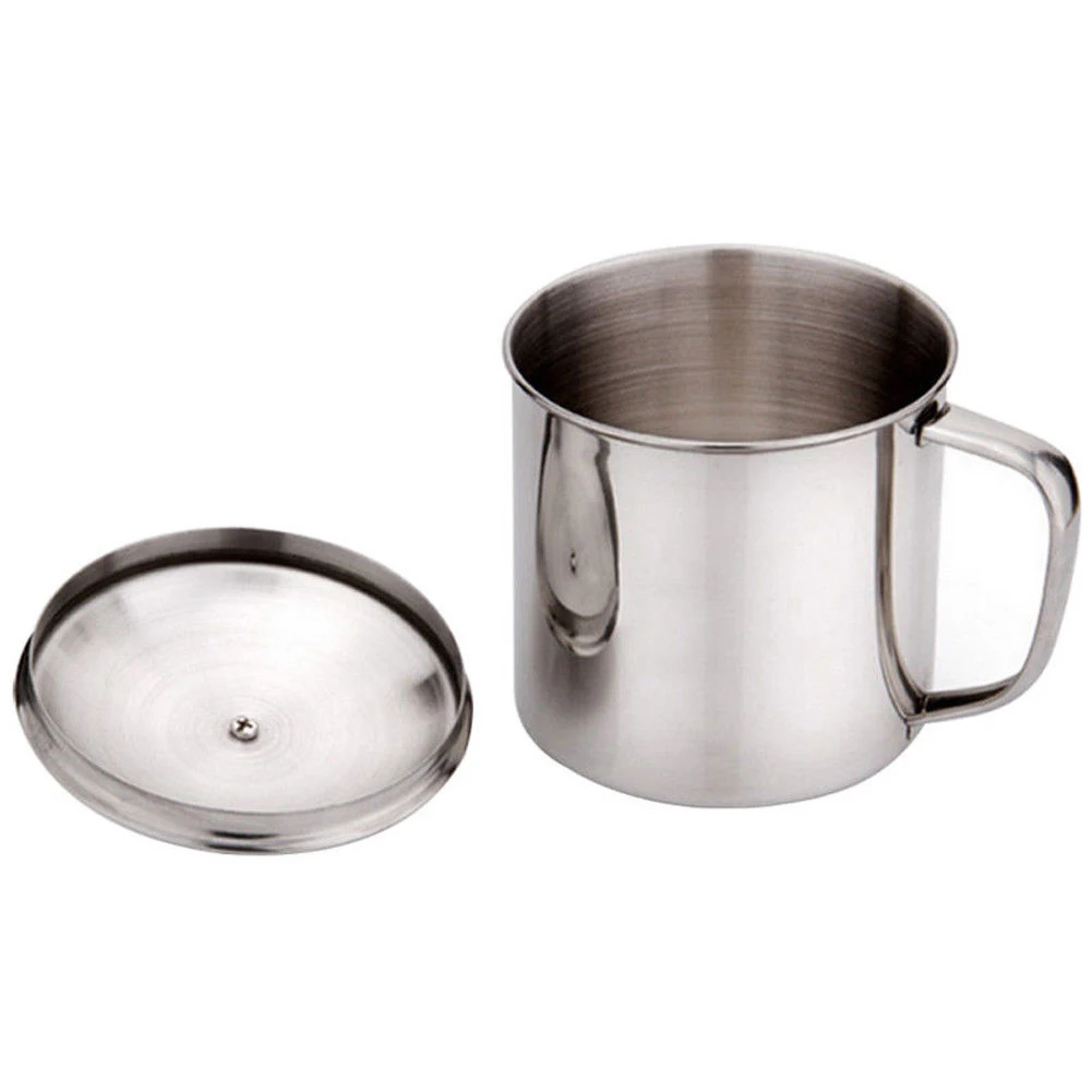 

Beer Whiskey Coffee Tea Handle Cup Stainless Steel Travel Camping Mug Kitchen Noodle Cups Bar Drinking Tools Accessor, As photo