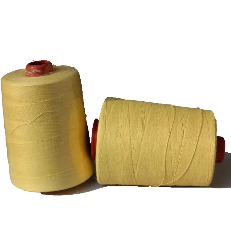 

Supply industrial twaron nomex flame retardant Aramid sewing thread for sewing, Raw color and dye color