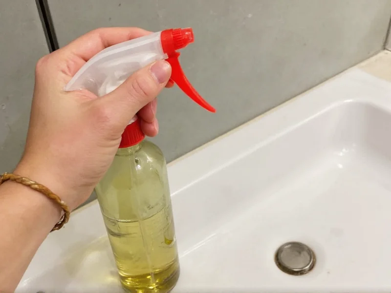 Homemade ant killer solution in spray bottle