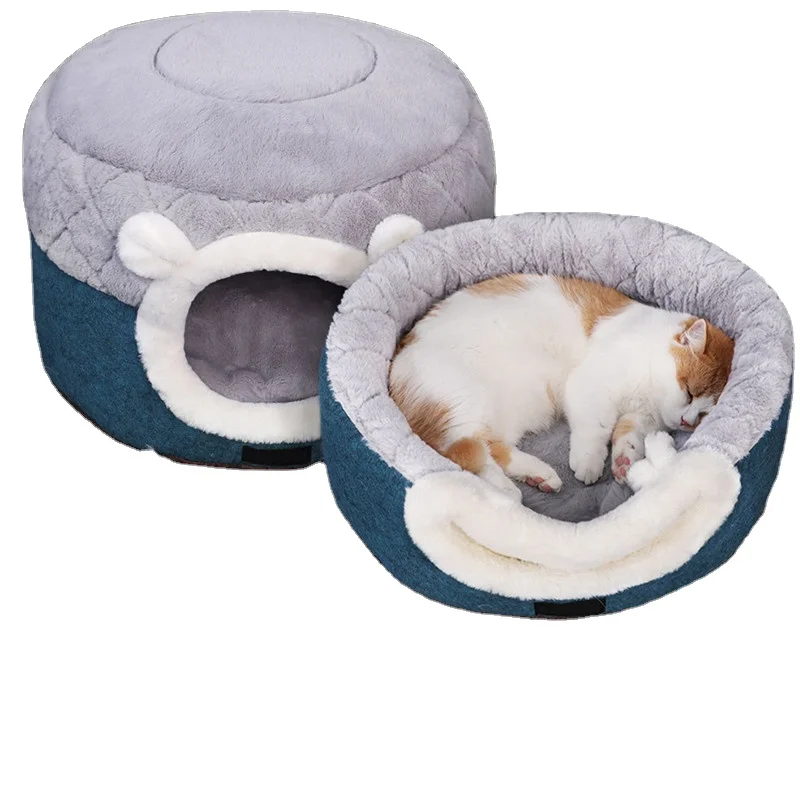 

Autumn And Winter Removable And Washable Warm Good Quality Folding Pet Dog Cat House Cave Bed, As picture