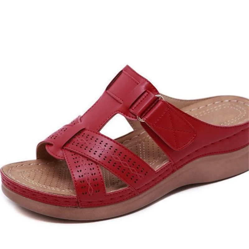 

Dropshipping Platform Wedges Slippers Soft Sole Anti-Slip Home Floor Slides Ladies Hollow Summer Shoes Women's Sandal