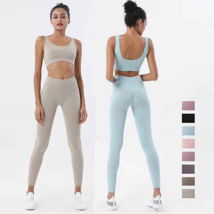 

Dropshipping Woman Sexy Printing Bra+Leggings Sport Wear Suits High Waist Clothing Seamless Sport Gym Yoga Set fitness