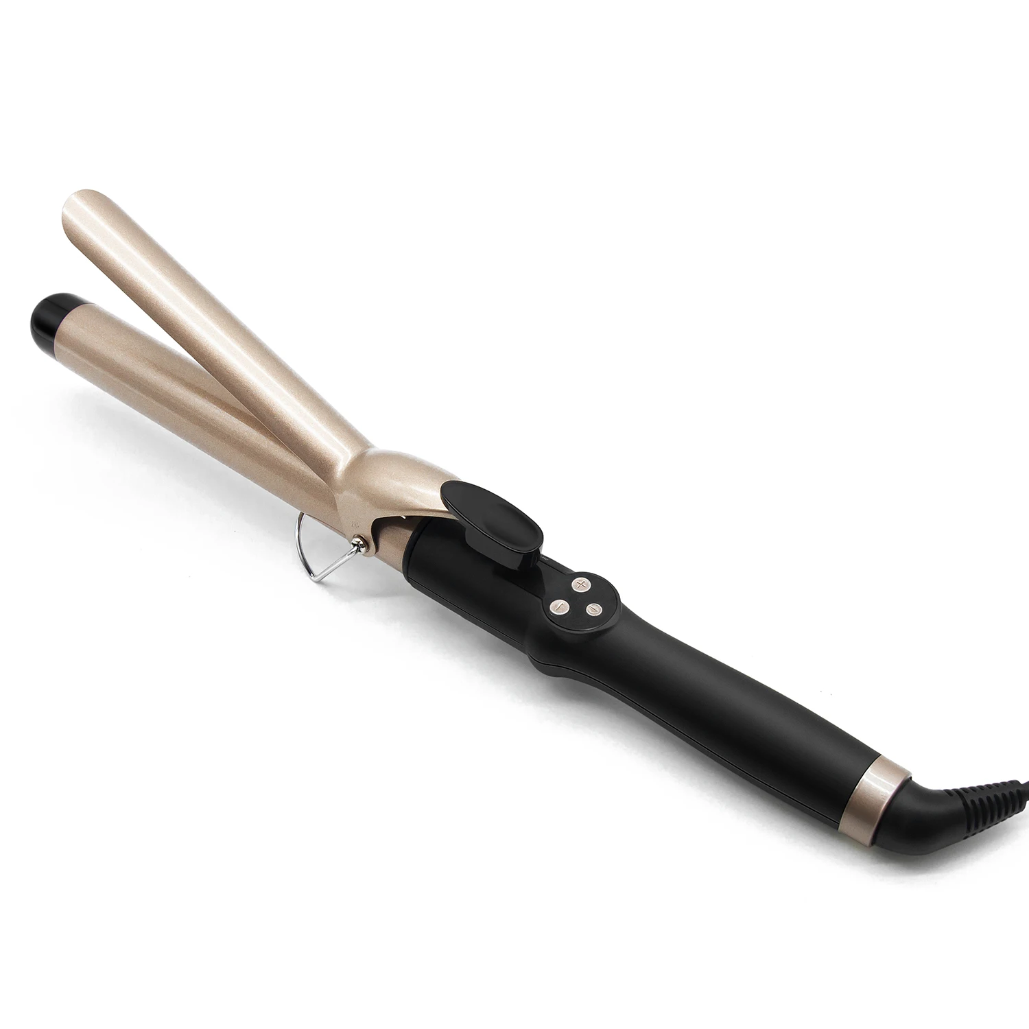 

Golden Electric Professional Curling Iron Wand Ceramic Ionic Curl Wand Barrel Cone Curler For All Hair Types, Gold+black
