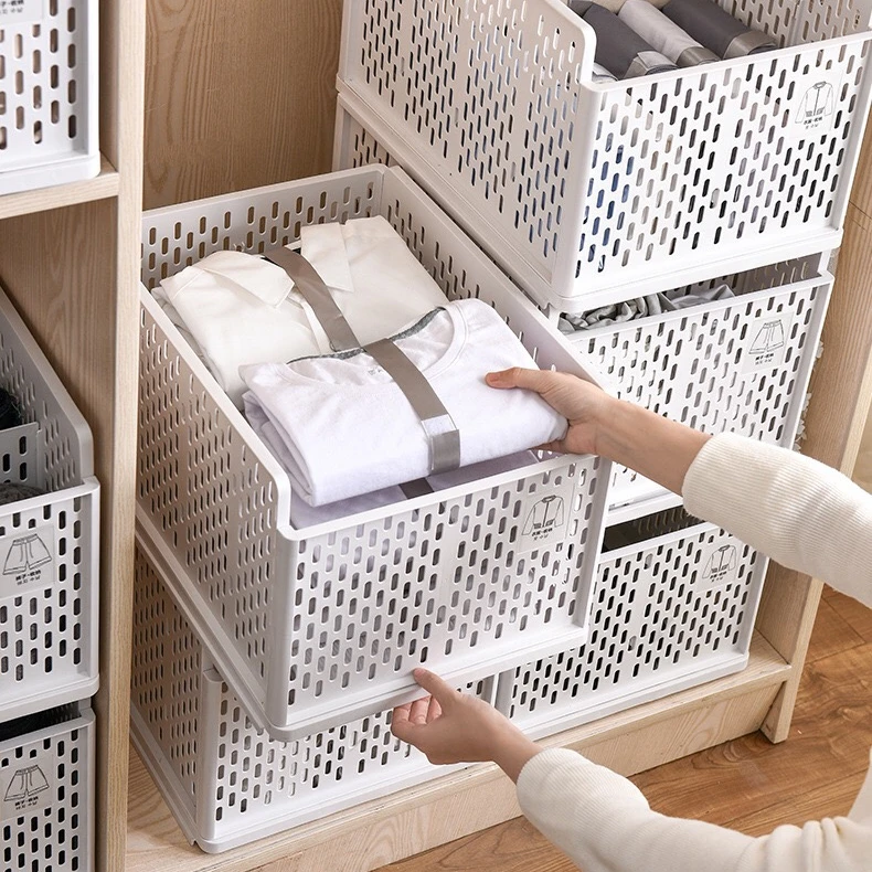 

Assemble Stackable Plastic Drawer Clothes Cabinet Sorting Box Plastic Basket