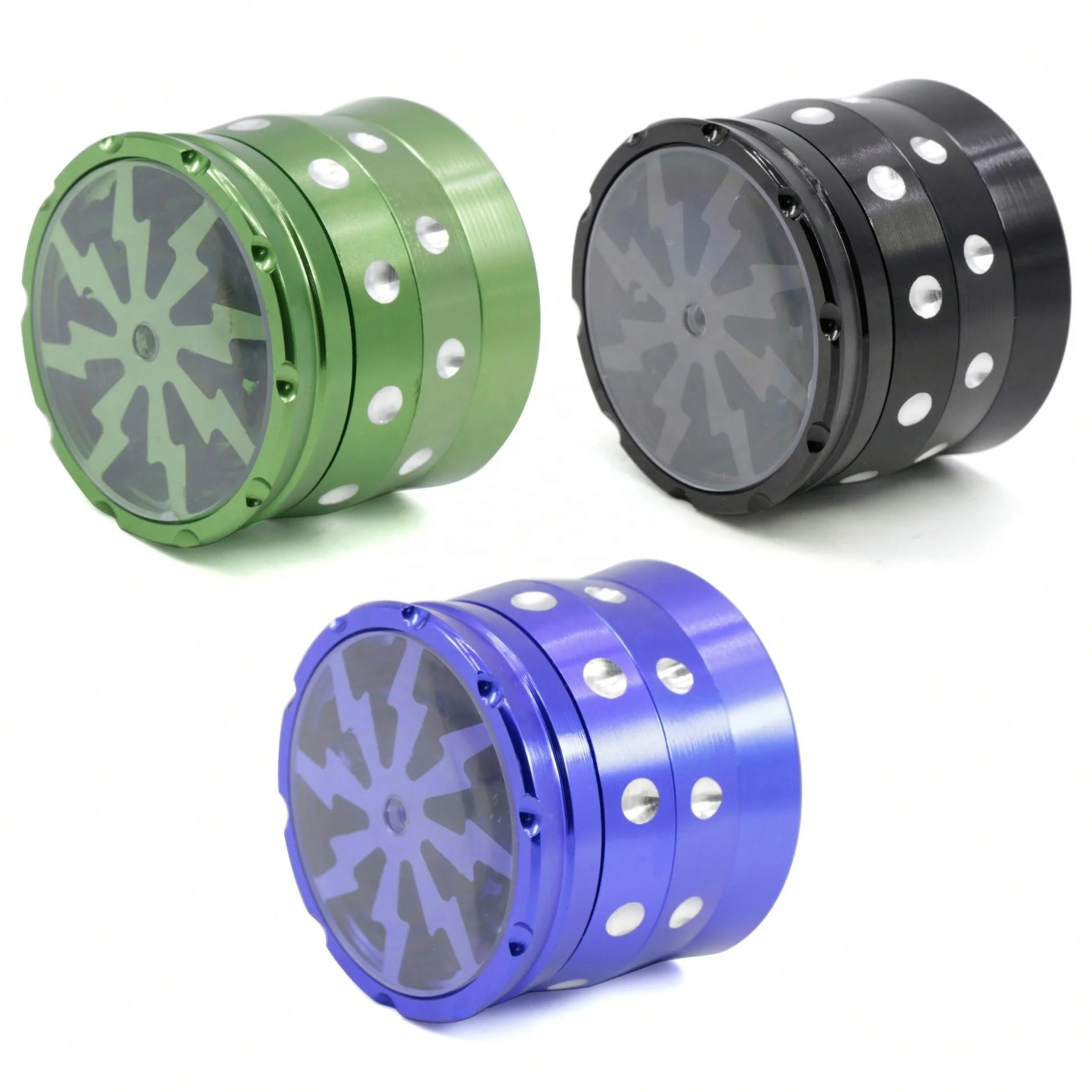 

Creative Lightning Design 4 Part Dots Dry Herb Grinder Diameter  Aluminum Alloy Herb Grinder jhcentury, Picture