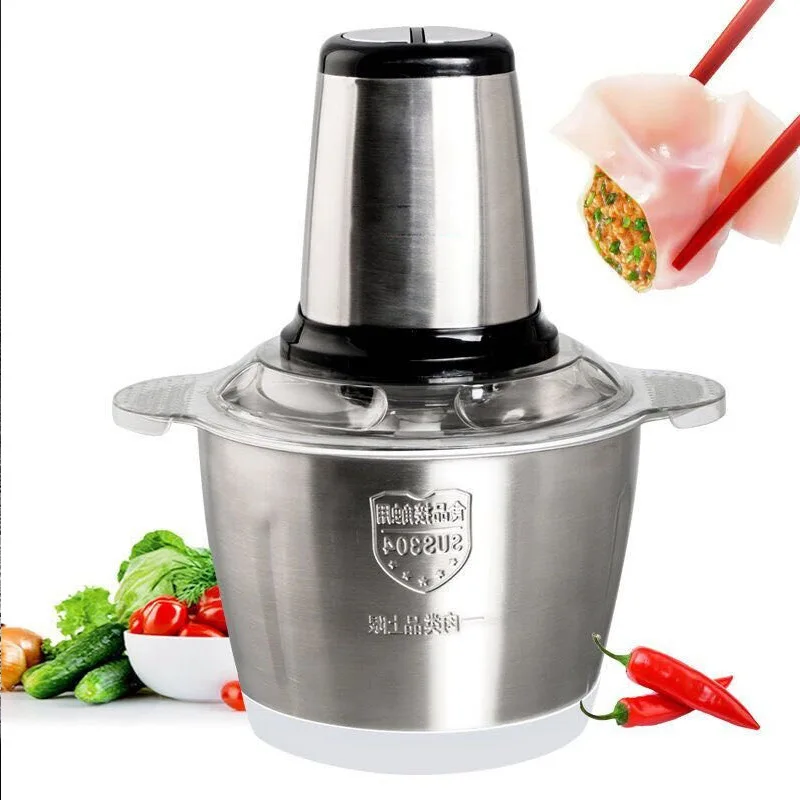 

Modern simple kitchen household stainless steel electric meat grinder multifunctional chopper automatic food processing machine