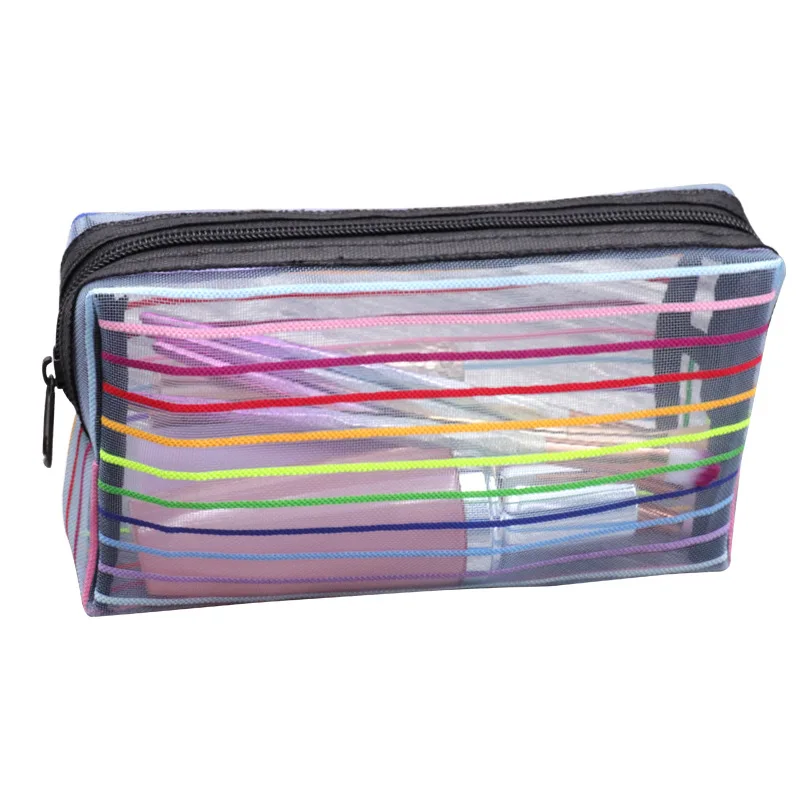 

cosmetic bag black mesh