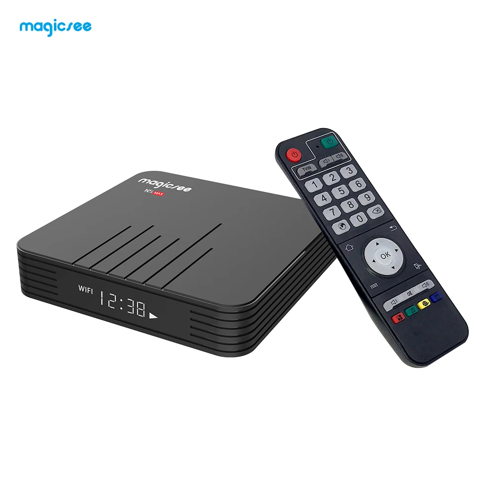 

Factory Magicsee N5 Max Amlogic S905X3 Android 9.0 TV BOX 4G 32G/64G Rom 2.4+5G Dual Wifi BT 4.1 8K Media Player