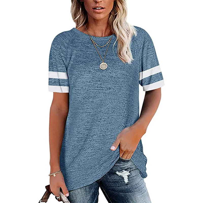 

Casual Women Clothing O Neck Print Summer Clothes T-shirt