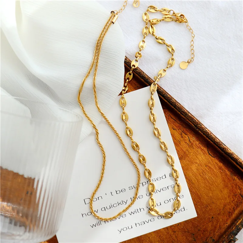 

Funny Birthday Gifts Stainless Necklaces Jewelry for Women Fantasy 18k Gold Necklace