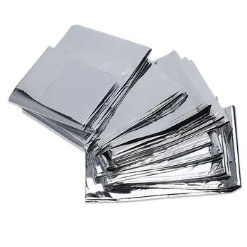 Silvery Disposable Foil Isothermal Thermal Emergency Blanket For Field ...