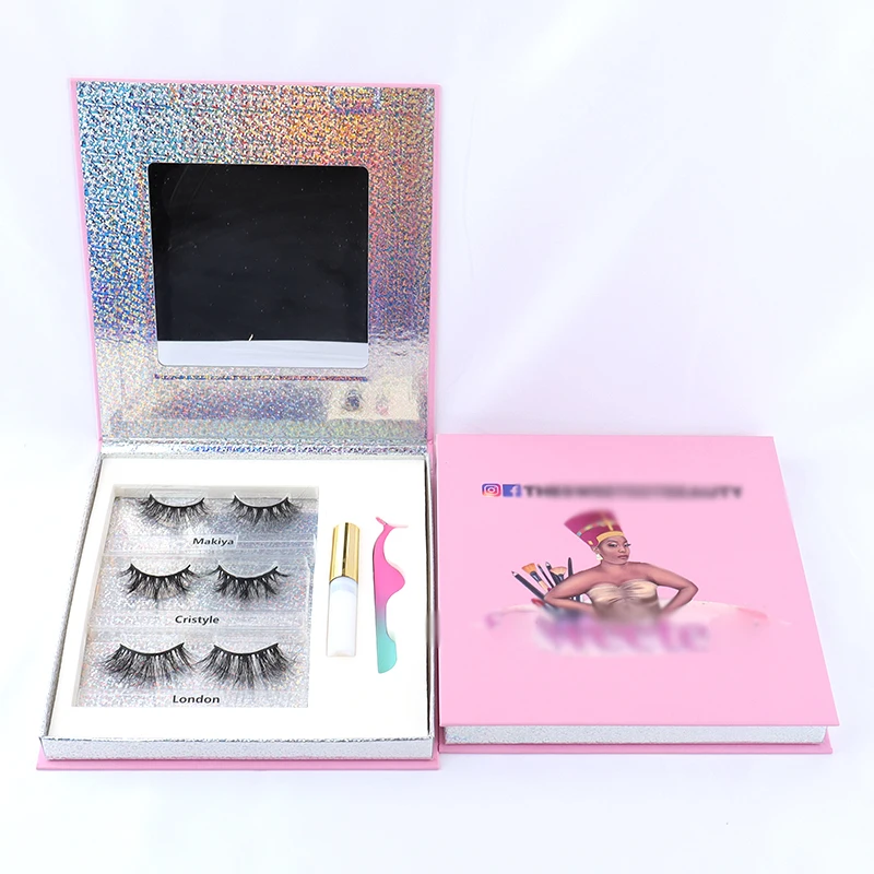 

mink individual eyelashes vendor extensions boxes and tweezers custom logo