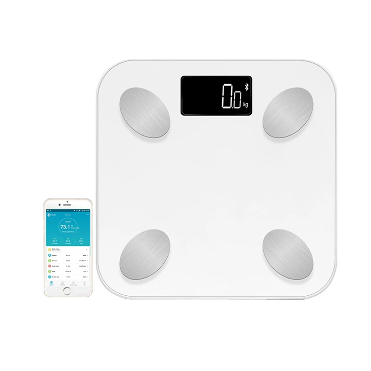 

ABS plastic Smart bathroom digital abs electronic mini personal body fat scale, Black / white