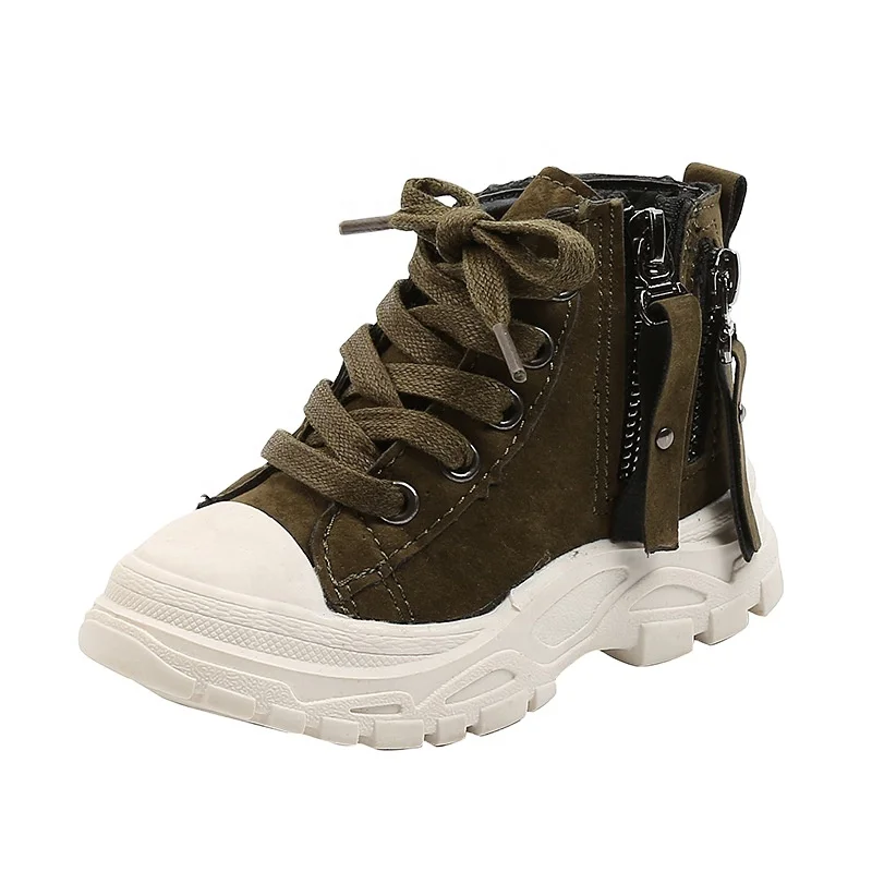 

Outong Winter Fashion Designer Martens Unisex Kids Babies Pu Leather Shoes Toddler Ankle Baby Girl Boots With Zipper For Boys