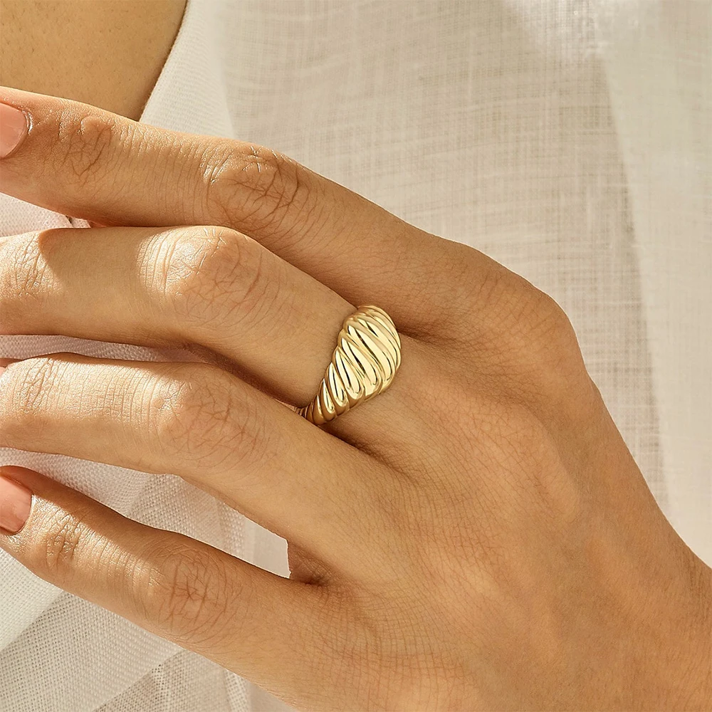 Croissant Ring 18K Gold Plate