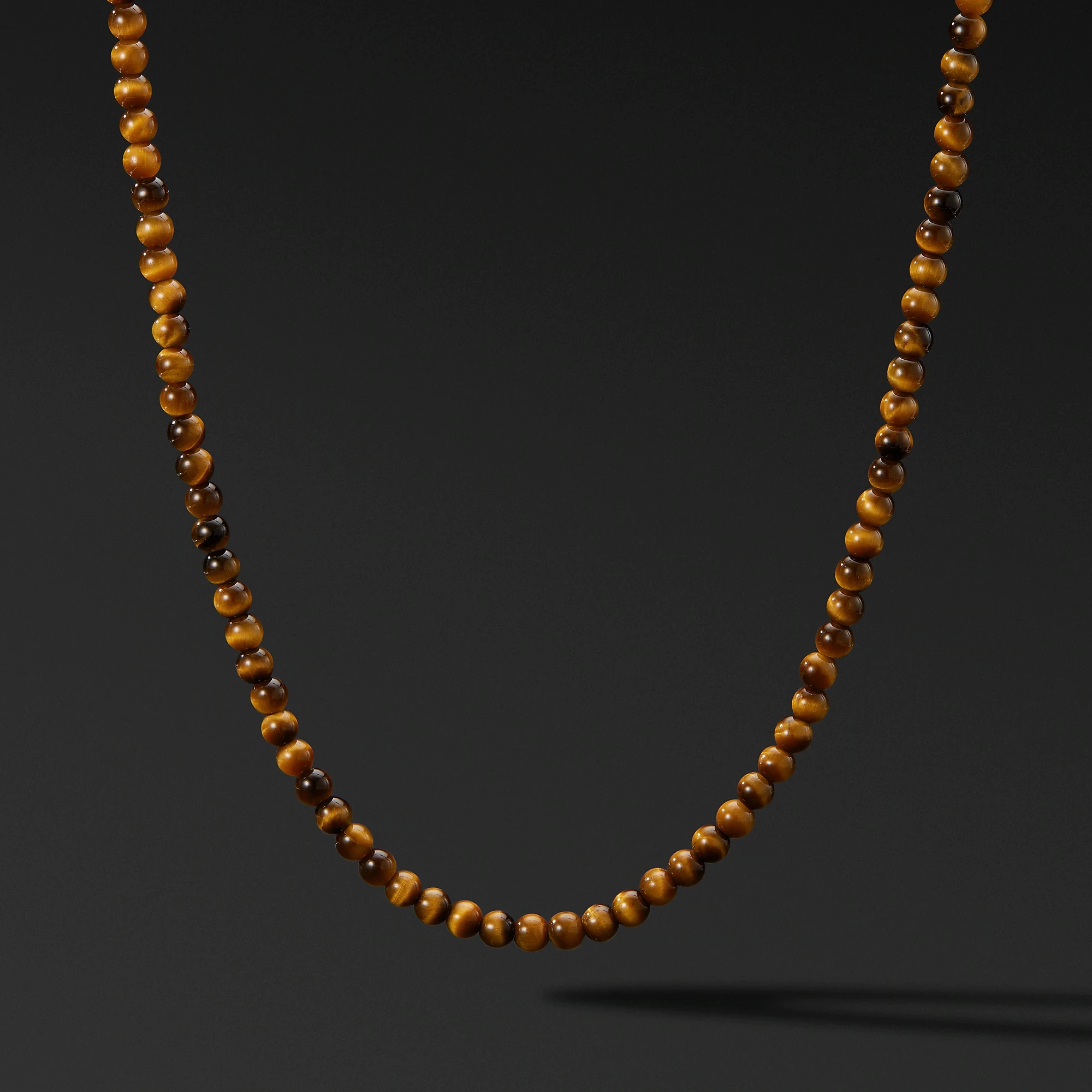 

Fashion Mens Long Black Onyx Tiger Eye Natural Stone Jewelry Beaded Beads Necklace, Picture shows