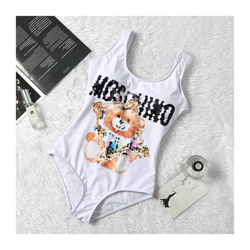 

2021 swimwear & beachwear OEM one piece swimsuit cute teenager bikini sexy women bikini roupas femininas swimsuit moschinoeing, Solid