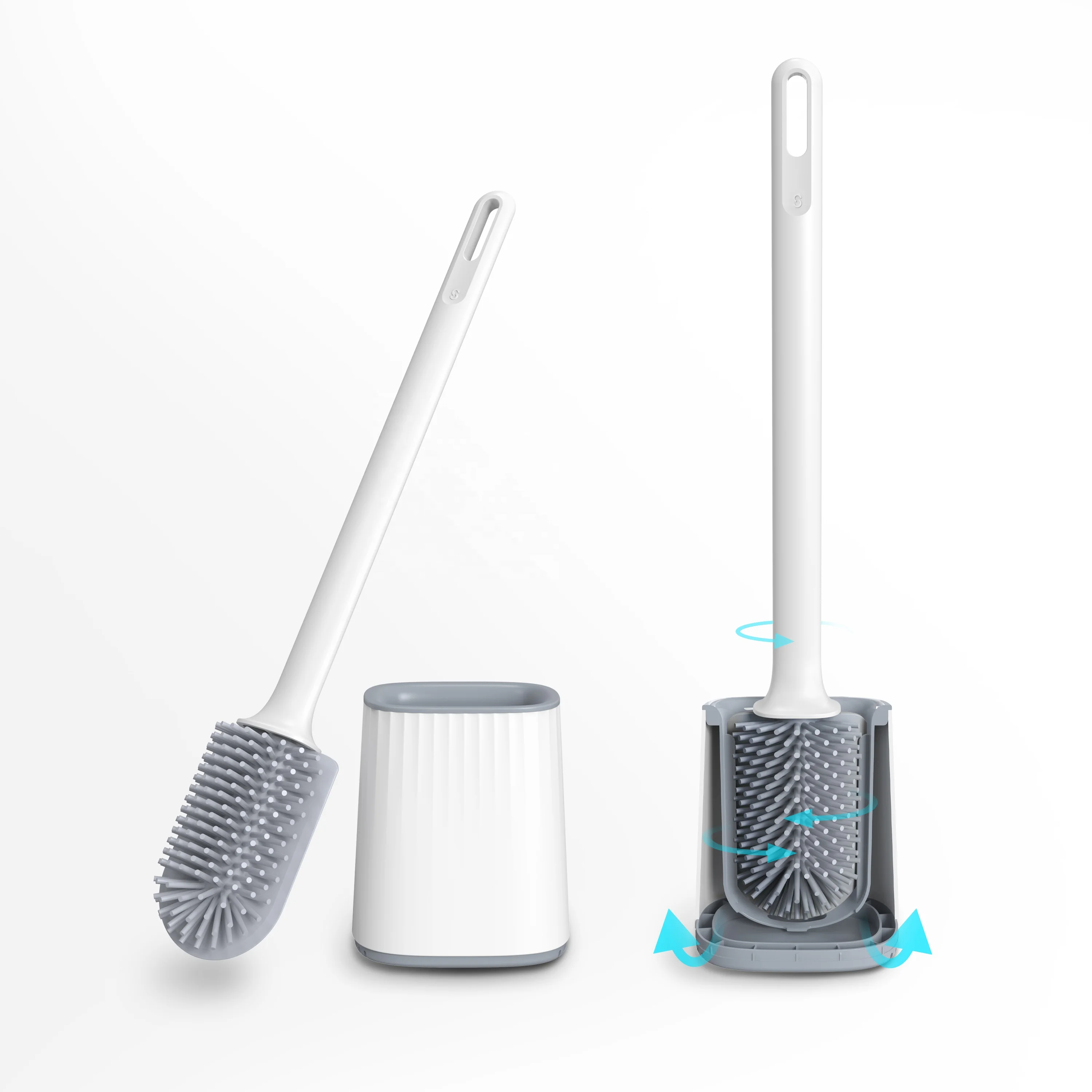 

Sanga 2021 New High Quality Silicon Wall-Mounted Toilet Cleaning Brush With Hold