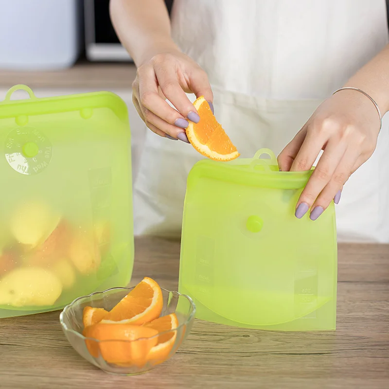 Amazon Best Seller Large Foldable Reusable Silicone Food Vacuum Milk Storage Bag Freezer Bags for Storaging