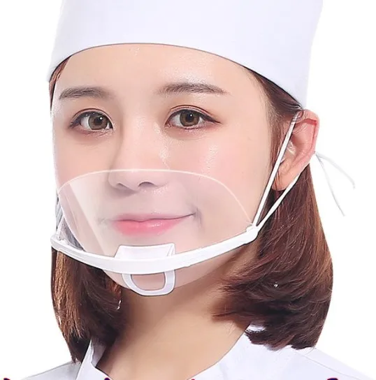 10 Stück Clear Mouth Shield Anti Speichel Abdeckung Kunststoff für Köche 