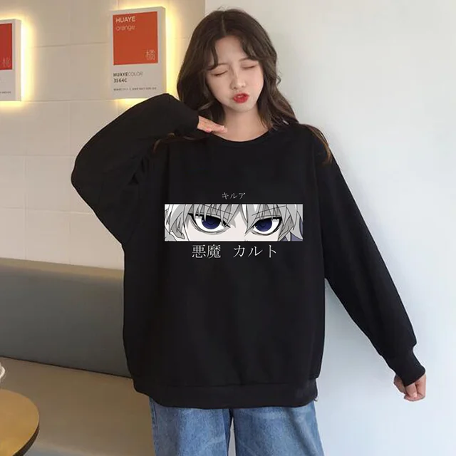 

Women's Fashion X Kyluja Themed Top Hooded Anime Print Pullover Women's Fashion Street Wear Top