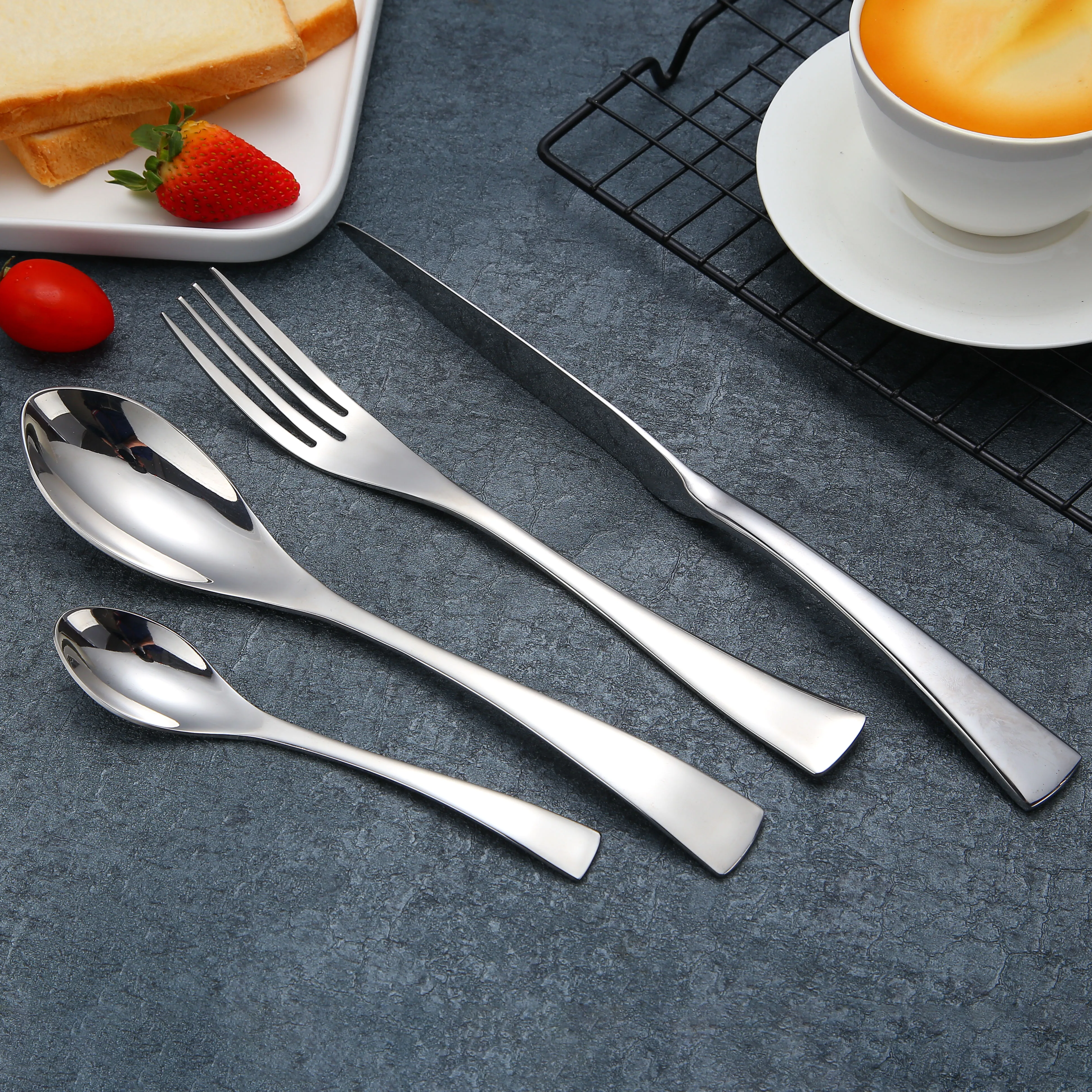 

Jieyang Shengde Special whale shaped Silverware/Golden Cutlery Mirror Restaurant flatware sets stainless steel cutlery sets, Customized color