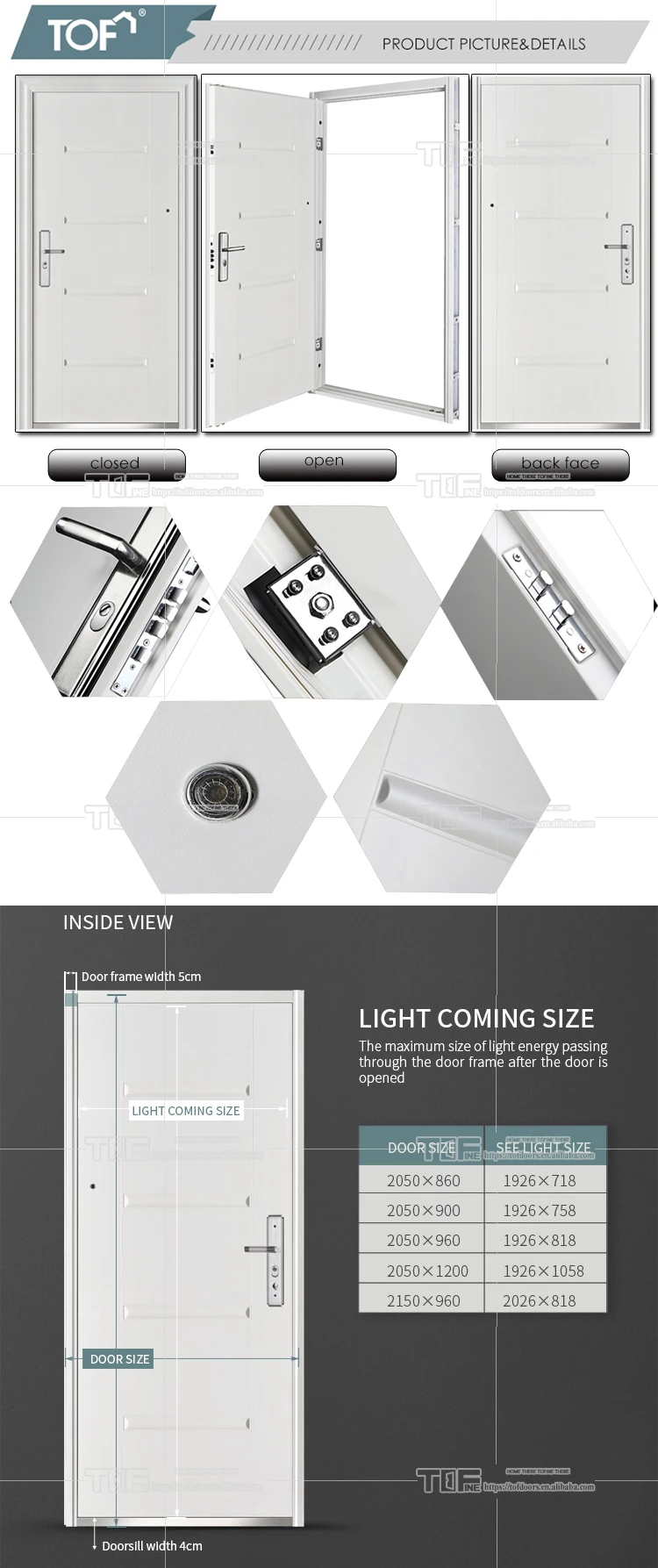 High Quality Wholesale Brand Clients Prefer Homes Modern  Exterior Security Front Doors
