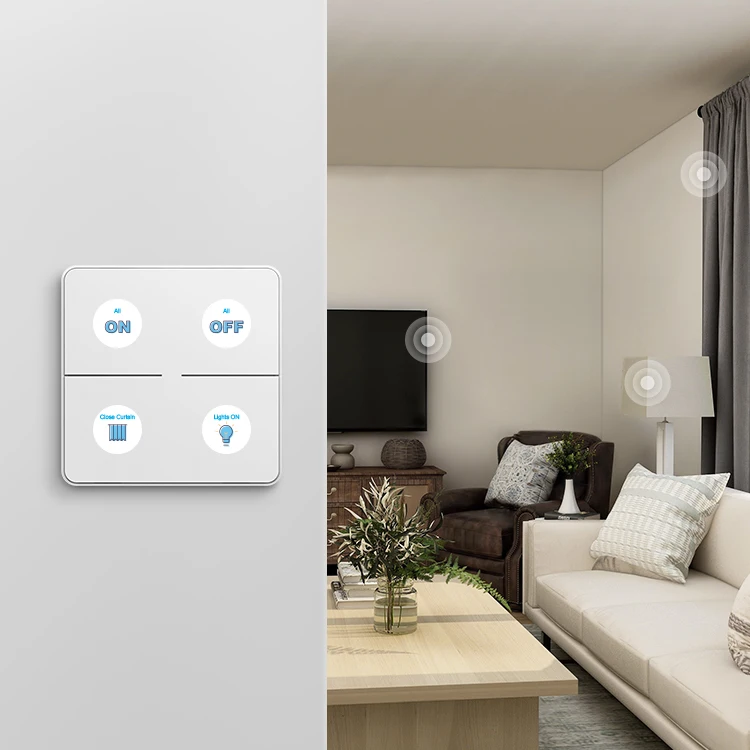 

BroadLink 3 way Control 4 Key Button Smart WiFi Scene Switch