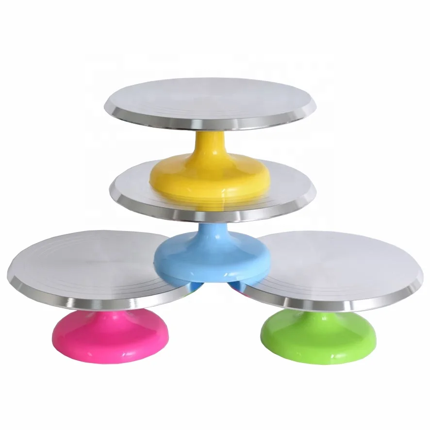 

Colorful Revolving Cake Turntable Cake Decorating Stand Cake Tools, Pink,blue, green, orange