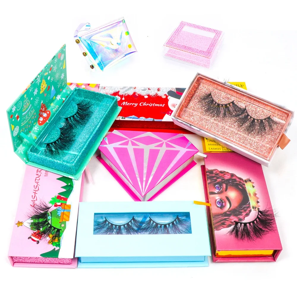 

QINGDAO top sale 3D real mink eye lashes vendor wholesale cruelty free false eyelashes with custom eyelash packaging box, Natural black