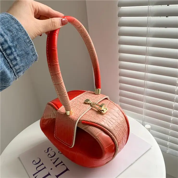 

Ladies Designer Crocodile Top-Handle Tote Bags Alligator Women Dumpling Hand Bags 2021 Purses and Handbags for Women, 5 color