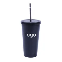 

YIDING Matte Black personalized Tumblers with Straw Flip Lids,Travel Mug Vacuum Insulated Coffee Beer Cup Steel Bottle