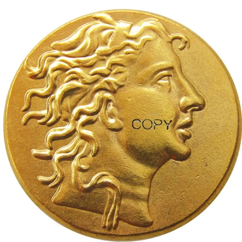 

G(40) Reproduction MITHRADATES VI,Gold Stater, 84 BC Portrait of Fine Style.Rare Gold Plated Coins