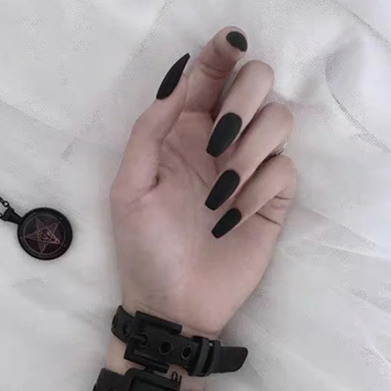 

F123 24 pcs/box full cover press on coloured Ballet nail tips acrylic nail tips natural wholesale different types of nail tips, Colorful