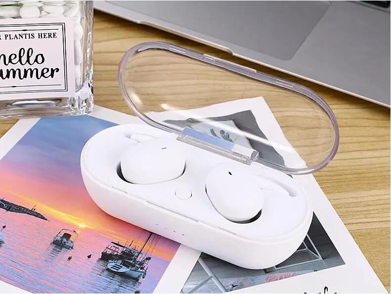 Cross-border customized new TWS4 Bluetooth Headphone 5.0 Touch Motion Biaural Belt Charging Warehouse TWS Headset TWS - ANKUX.COM