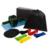 AB wheel kit with resistance band and core sliders fitness exercise