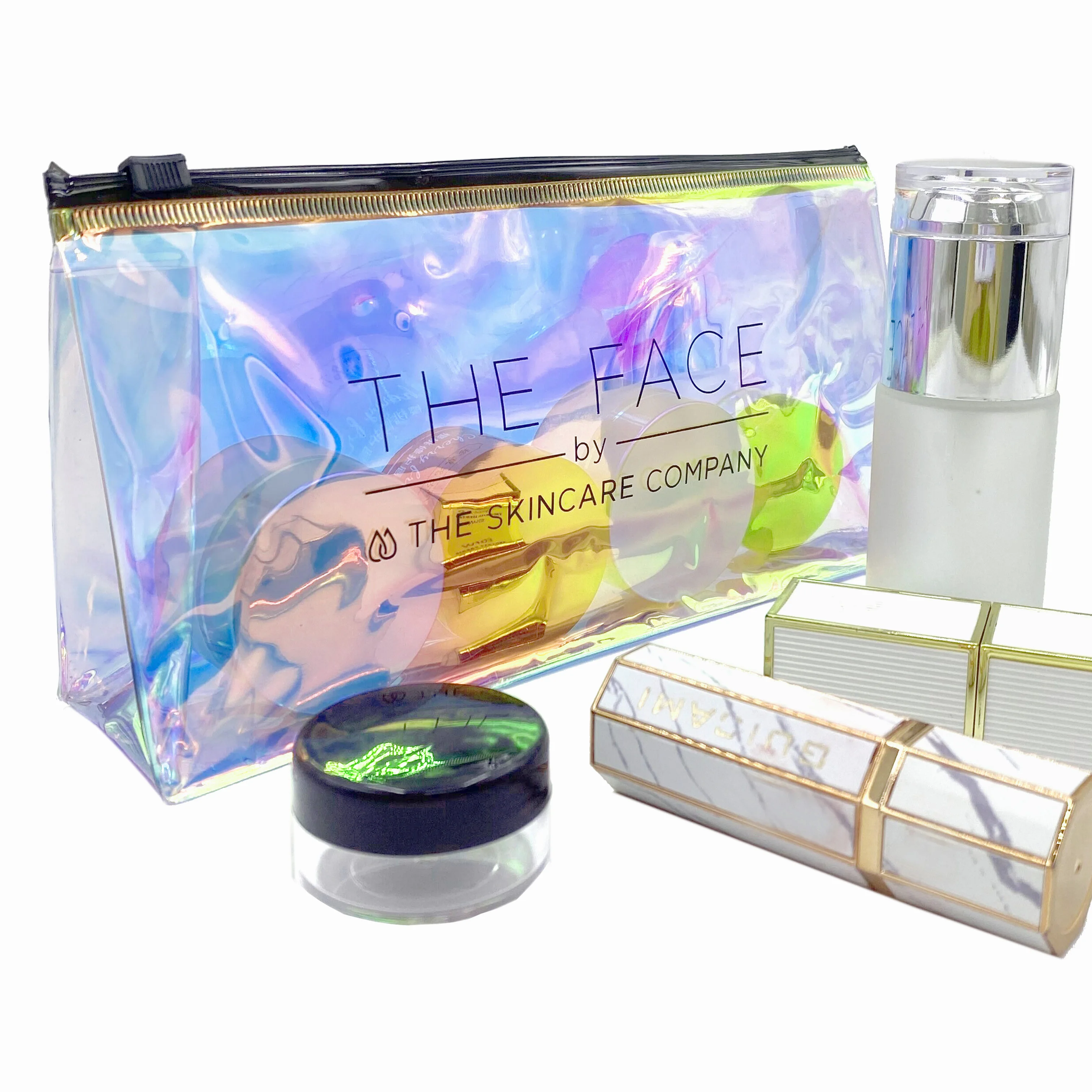 

Customized Hologram shiny PVC Plastic Clear Zipper Bag for Cosmetic/Makeup/Skin Care Products, Zip lock Package Pouches, Clear/frosted