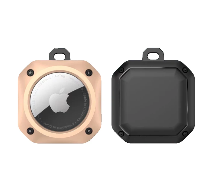 

OEM custom luxury square anti scratch rugged armor hard tpu holder protective cover case for apple airtag, 10 colors, it could be customized with pantone no.