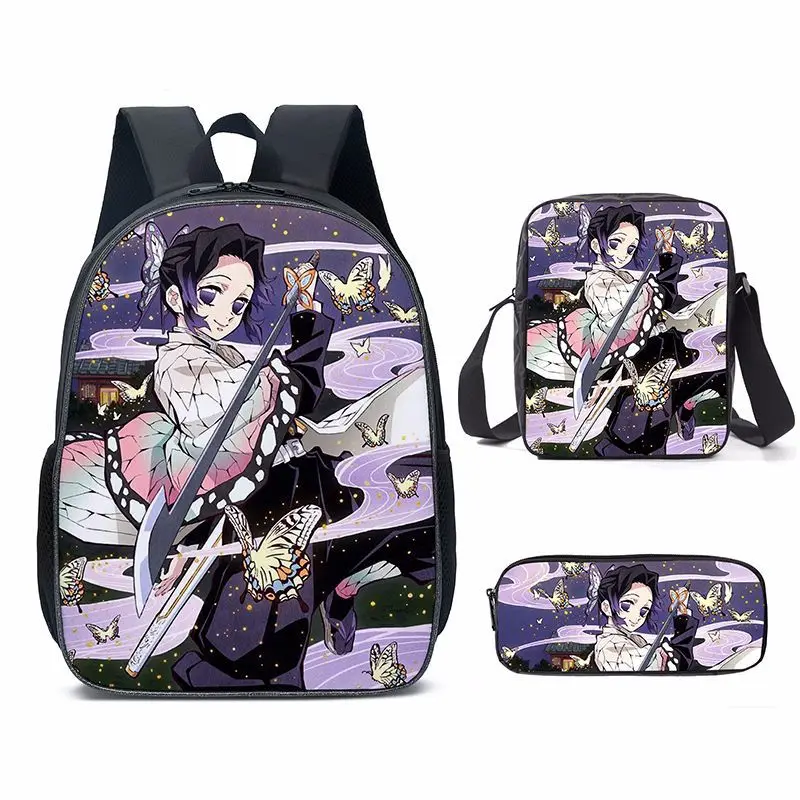 

Demon Slayer Bag New Design Anime Backpack Bag For Students 3pcs/set, Mixed color