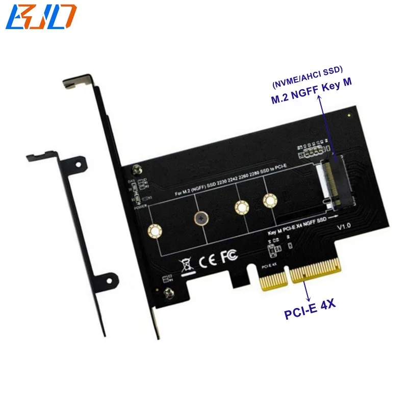 

PCI Express PCI-E 3.0 PCIe 4X to NGFF M.2 M-Key M2 NVME SSD Adapter Converter Riser Card