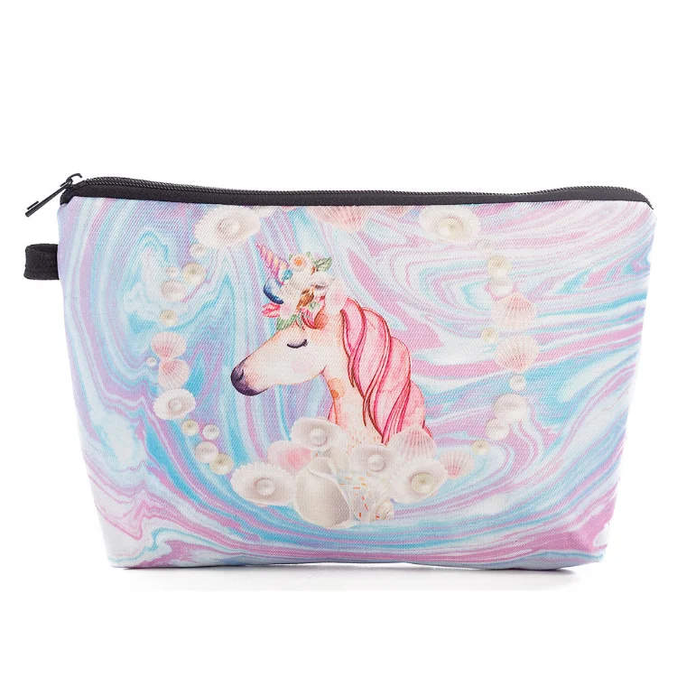 

Factory Unicorn Wash Makeup Bag Women Cosmetic Bag with Multicolor 3D Printing Travel Case Pouches Makeup Bag, Colors