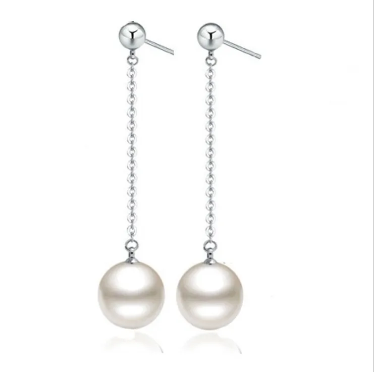 

XUNBEI French Hook earrings Pearl Drop Earrings Chic Long Imitation pearls Earrings